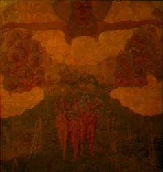 Trionfo dei cieli, studio per un affresco
