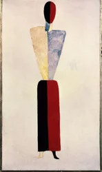 Una ragazza (forma su sfondo bianco)