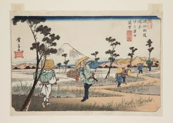No. 8, Konosu: Vista Distante del Fuji a Fukiage
