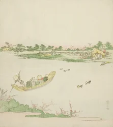 Un Traghetto che Attraversa il Fiume Sumida