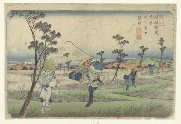 Veduta del Monte Fuji da Konosu (De stations van de Kisokaido, Kisoji eki)