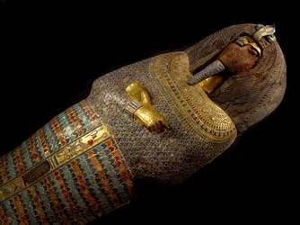 Sarcofago del Faraone Akhenaton, 18ª Dinastia; Nuovo Regno; Egitto; Museo Egizio, 2009 (foto)
