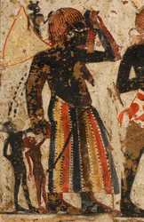 Dettaglio di donne nubiane ricevute da Huy e suo fratello Amenhotep, donne con c, 2007