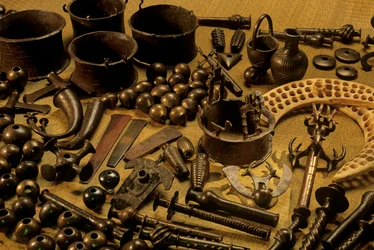 Cache di Nahal Mishmar di 429 oggetti trovati in una grotta, 5500 anni, vicino al Mar Morto, Israele