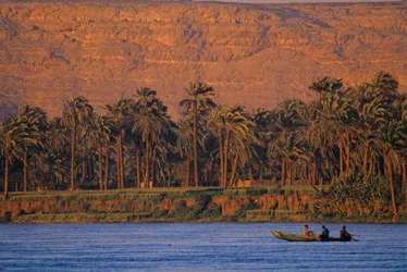 Scenico del fiume Nilo, Egitto, vicino ad Amarna