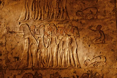 Rilievo dalla tomba di Meryre (Merera), Sommo Sacerdote di Aten ad Akhetaten