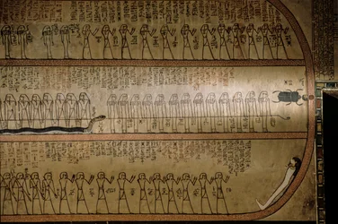 Murale raffigurante il Libro dei Morti; Tomba di Amenhotep II; Valle dei Re, 2009 (foto)