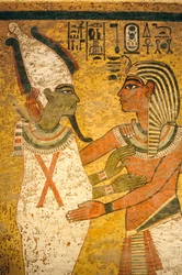 Pittura murale nella tomba del Re Tutankhamon; Egitto; Nuovo Regno; Tutankhamon; Valle dei Re