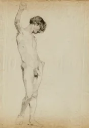 (Senza titolo) (Studio di nudo maschile in piedi)