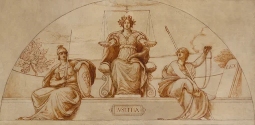 Cartone per murale del Minnesota State Capital, Institute of Justice