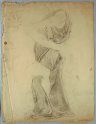 Studio di Drappeggio per "Giacobbe che Lotta con l