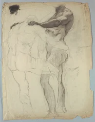 Studio di figura per "Giacobbe lotta con l