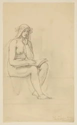 Studio di nudo per "La vita contemplativa" per Lunetta nell