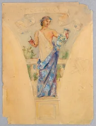 Personificazione della "Ceramica," studio per la cupola del Palazzo del Manifatturiero, Esposizione Colombiana Mondiale, Chicago, IL