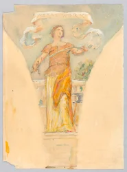 Personificazione di "Lavorazione dei metalli," Studio per la Cupola del Palazzo del Manifatturiero, Esposizione Colombiana Mondiale, Chicago, IL