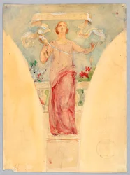 Personificazione di "Tessuti," Studio per la cupola del Manufacturer