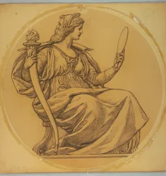 Studio per "Prudenza," lunetta nel tribunale della contea di Hudson, Jersey City, NJ
