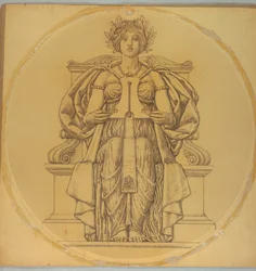 Studio per "Rettitudine," Lunetta nel tribunale della contea di Hudson, Jersey City, NJ