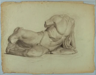 Studio di Scultura di Nudo Maschile Disteso