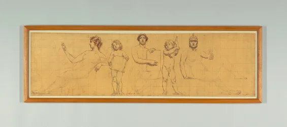 La legge statutaria, studio per il pannello destro di "Il regno della legge," fregio per la Corte d