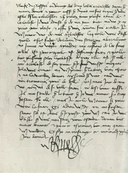 Lettera del re Renato d