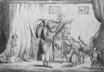 Babbo Natale porta regali ai figli del re