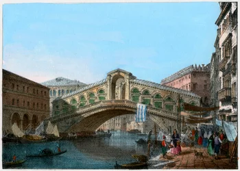 Ponte di Rialto, Venezia, Italia, XIX secolo