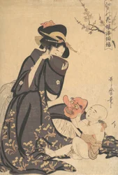 Una donna che gioca con un giovane ragazzo, ca. 1804