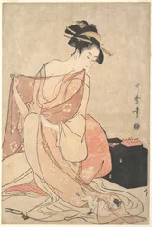 Una donna e un gatto