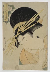 Cortigiana Hanaogi della casa Ogiya, 1801