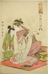 Ora del cane (Inu no koku), dalla serie "Dodici ore a Yoshiwara (Seiro juni toki tsuzuki)"