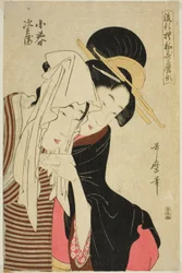 Koharu e Jihei, dalla serie "Motivi alla moda in stile Utamaro"