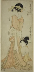 Quartiere del Nord (Hokkoku), dalla serie "Tre divertimenti delle bellezze contemporanee (Tosei bijin sanyu)"