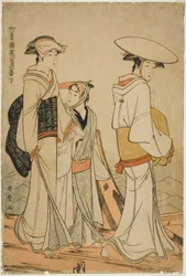 Piaceri delle quattro stagioni: Colori e profumi dei fiori, sinistra (Shiki no asobi hana no iroka, ge)