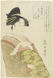 La cortigiana Hanao_gi della casa O_giya, c. 1793-1794