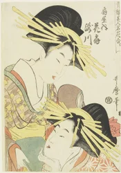 Le cortigiane Hanaogi e Takigawa della casa Ogiya, c. 1805
