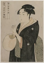 Donna con ventaglio (dalla serie Dieci aspetti della fisionomia delle donne)