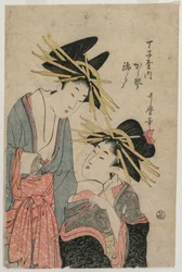 Le cortigiane Karagoto e Nishikido di Chojiya