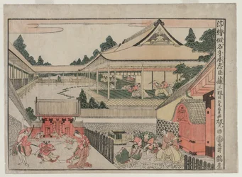 Chushingura: Atto III dalla serie Immagini prospettiche per La casa del tesoro della lealtà, c. 17
