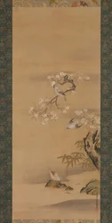 Cedar Waxwings, Fiori di Ciliegio e Bambù, fine XVII secolo
