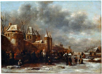 Un castello sulla riva del fiume, XVII secolo