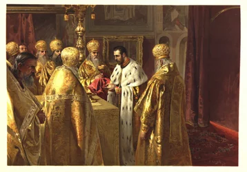 La cerimonia di incoronazione di Nicola II. L