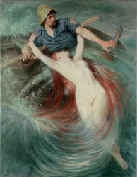 Un pescatore inghiottito da una sirena