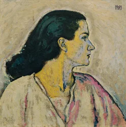 Ritratto di donna di profilo