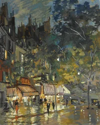 Caffè a Parigi di notte