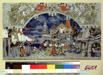 Scenografia per il balletto Il cavallino gobbo di Cesare Pugni