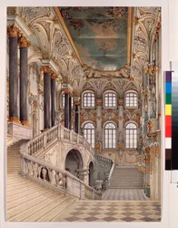 La grande scalinata del Palazzo d