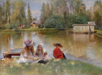 Bambini al lago - Makovsky, Konstantin Yegorovich