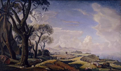 Paesaggio con alberi