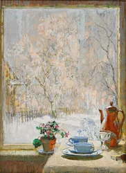 Attraverso la finestra in inverno